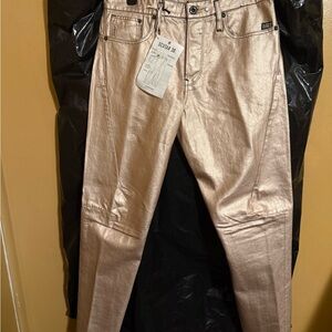 G-Star Metallic Gold Jeans Scutar 3D 30/32 baggy fit NWT send offers RARE!!!